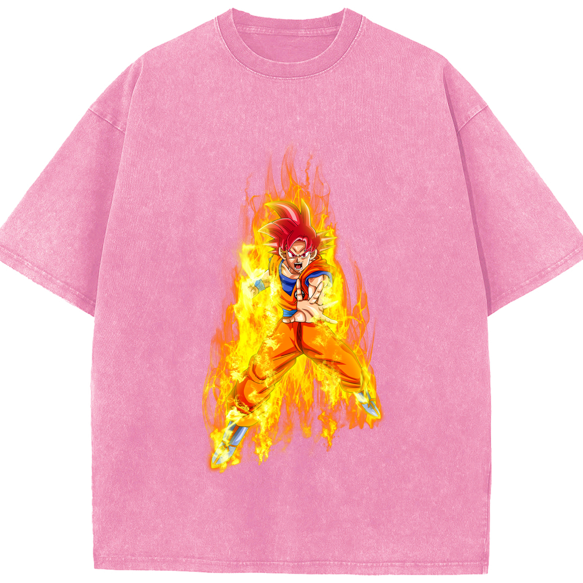 （画像用） ドラゴンボール 孫悟空（そん ごくう）Son Goku カカロット DRAGON BALL Kakarotto 綿100% ヴィンテージ風 半袖Tシャツ（フロントプリント）